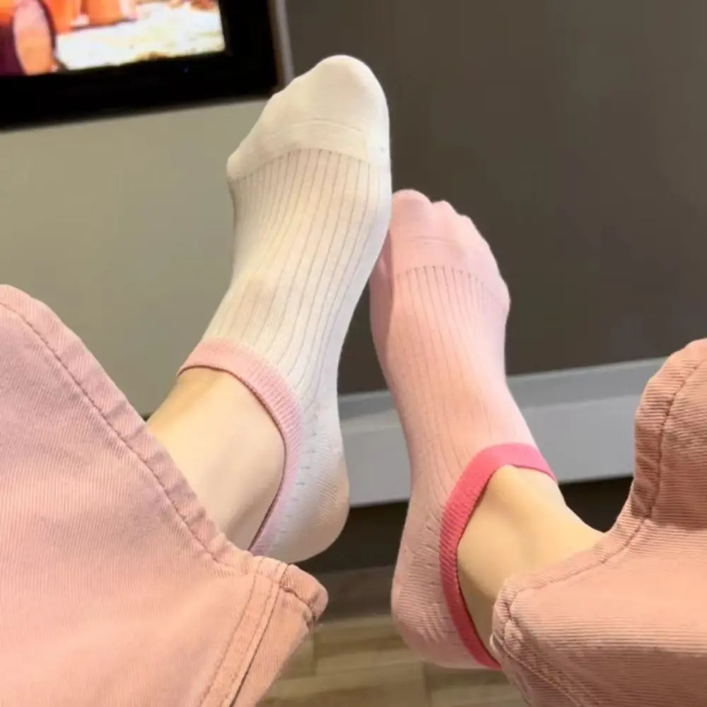 

Women's Invisible Boat Socks Summer Soft Elastic Cotton Sock Slippers Sweat-absorbing Breathable Non slip Socks Hosiery