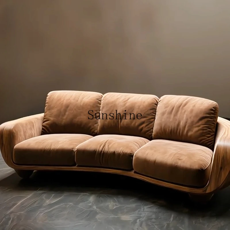 

Minimalist new Chinese furniture high-end light luxury small apartment straight-row sofa