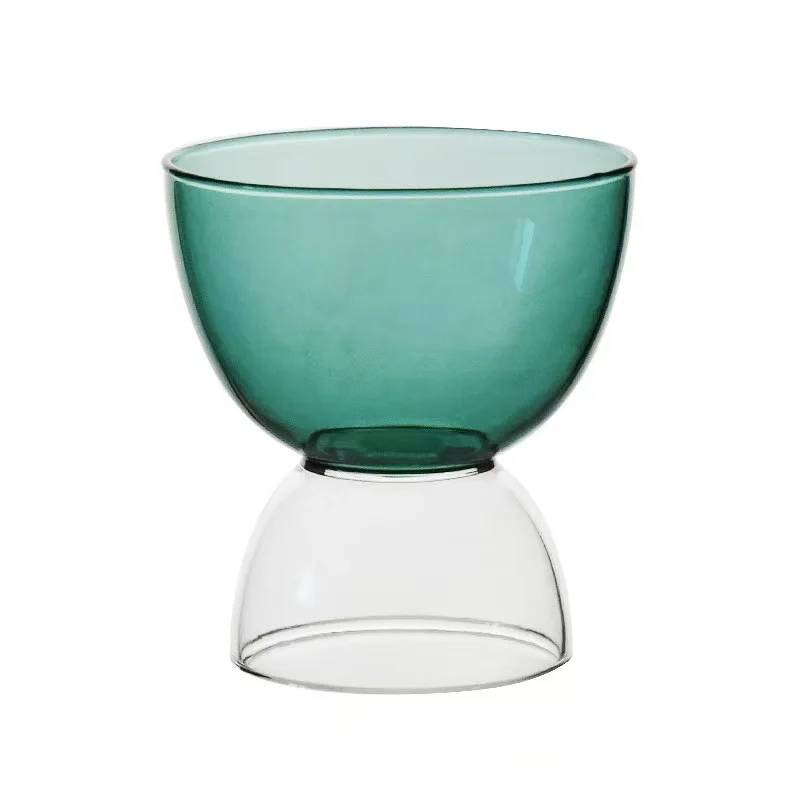 

1piece Colored glass high-value home style smoothie ice cream juice dessert cup