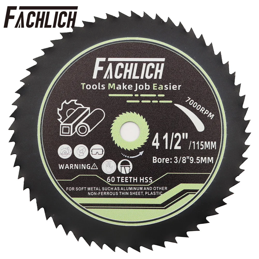 FACHLICH 1/2/3/5pcs HSS Metal Cutting Disc Dia115mm/4.5inch Copper Plastic Board Drywall Aluminum Wood Dry Cut Plate Saw Blade