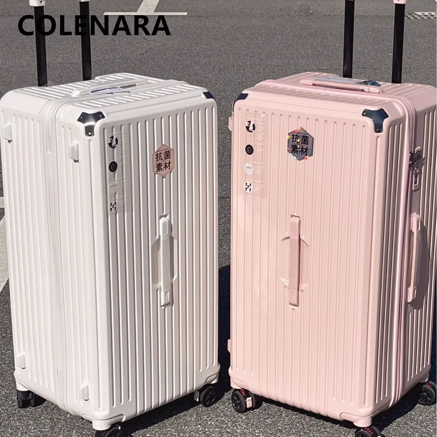 

COLENARA 22"24"26"28"30"32"34 Inch Suitcase Men's Oversized Capacity Trolley Case Wheeled Travel Bag Women's Rolling Luggage