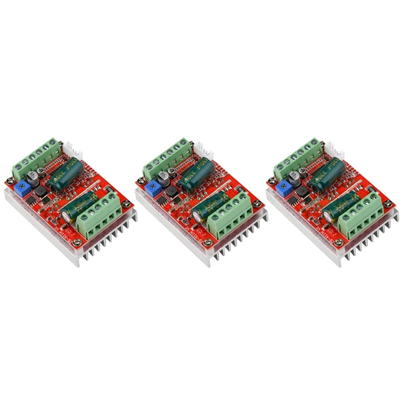 3X DC 6-60V 400W BLDC Three Phase DC Brushless Motor Controller PWM Hall Motor Control Driver Board 12V 48V