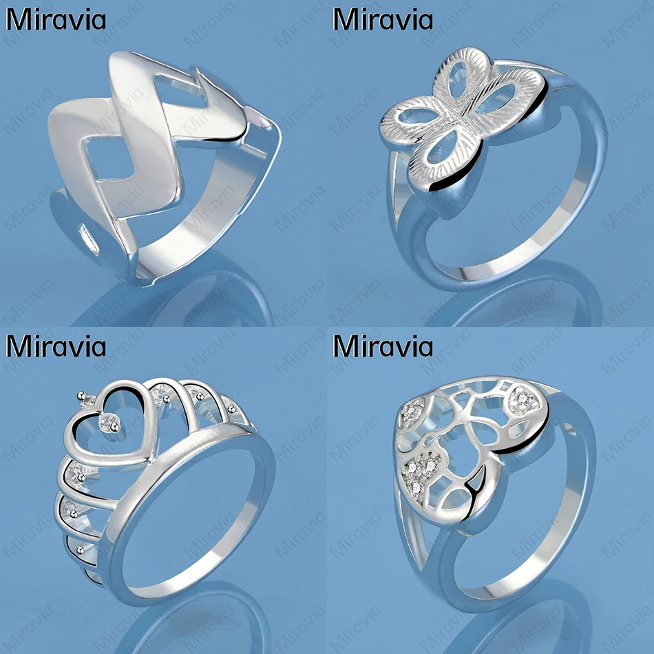

Miravia 925 Sterling Silver 7-10# Butterfly Hollow Ring Women'S Light Luxury European And American Party Jewelry
