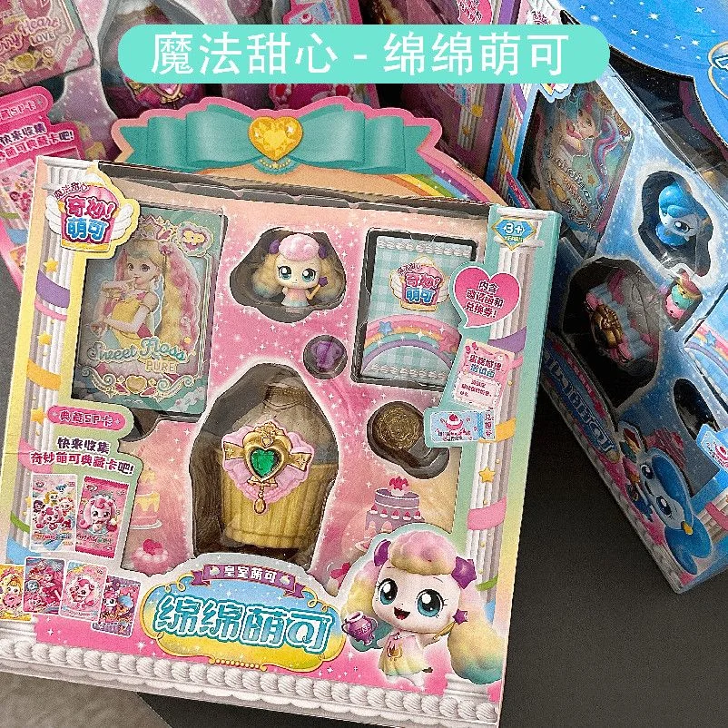 Captura teenieping anime figura magia doce coração estrela série figura kawaii bolo modelo estátua de pvc estatueta coleção brinquedo presente do miúdo