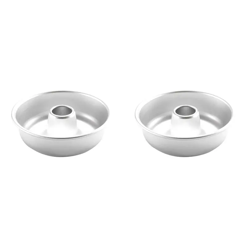2Pcs 6In Cake Pan Round Nonstick Pound Cake Pan For Baking,Tube Cake Pan For Cheesecake,Flan,Creme Cake,Cookie,Donut