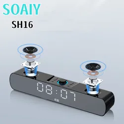 SOAIY Wireless Bluetooth Compatible Speaker TV Speaker HIIFI Stereo 360 Surround Desktop Computer Desktop Camera De Som