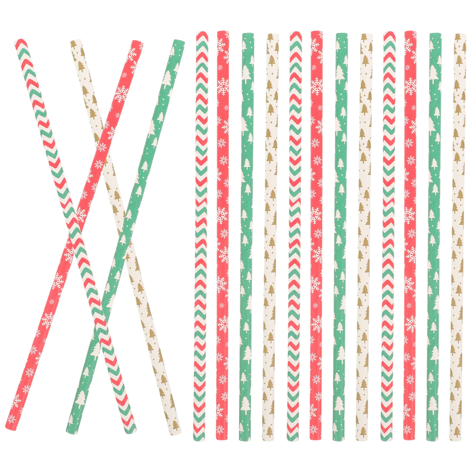 

200 Pcs Christmas Paper Straws Juice Party Holiday Xmas Drinking Candy Hard Baby
