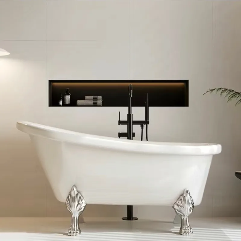 

French retro acrylic freestanding small apartment European-style hotel household adult princess bathtub