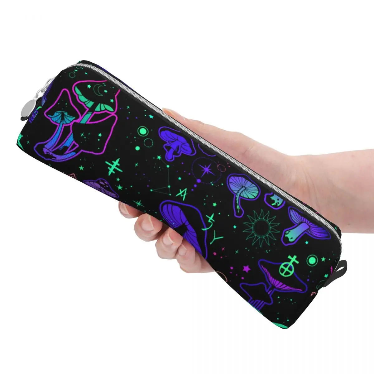 Magische Pilze mit okkulten Feder mäppchen Spaß Stift Tasche Mädchen Junge große Lagerung Schule liefert Reiß verschluss Pencil cases