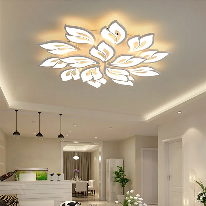 

2024 New Simple LED Ceiling Lamp Petal Acrylic Ceiling Lamp for Bedroom Living Room Interior Decoration Lamps