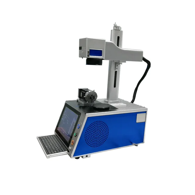 Portable Mini 20w 30w 50w Fiber Laser Marking  Engraving Machine Metal  Silver Gold Logo Fiber Laser Marker