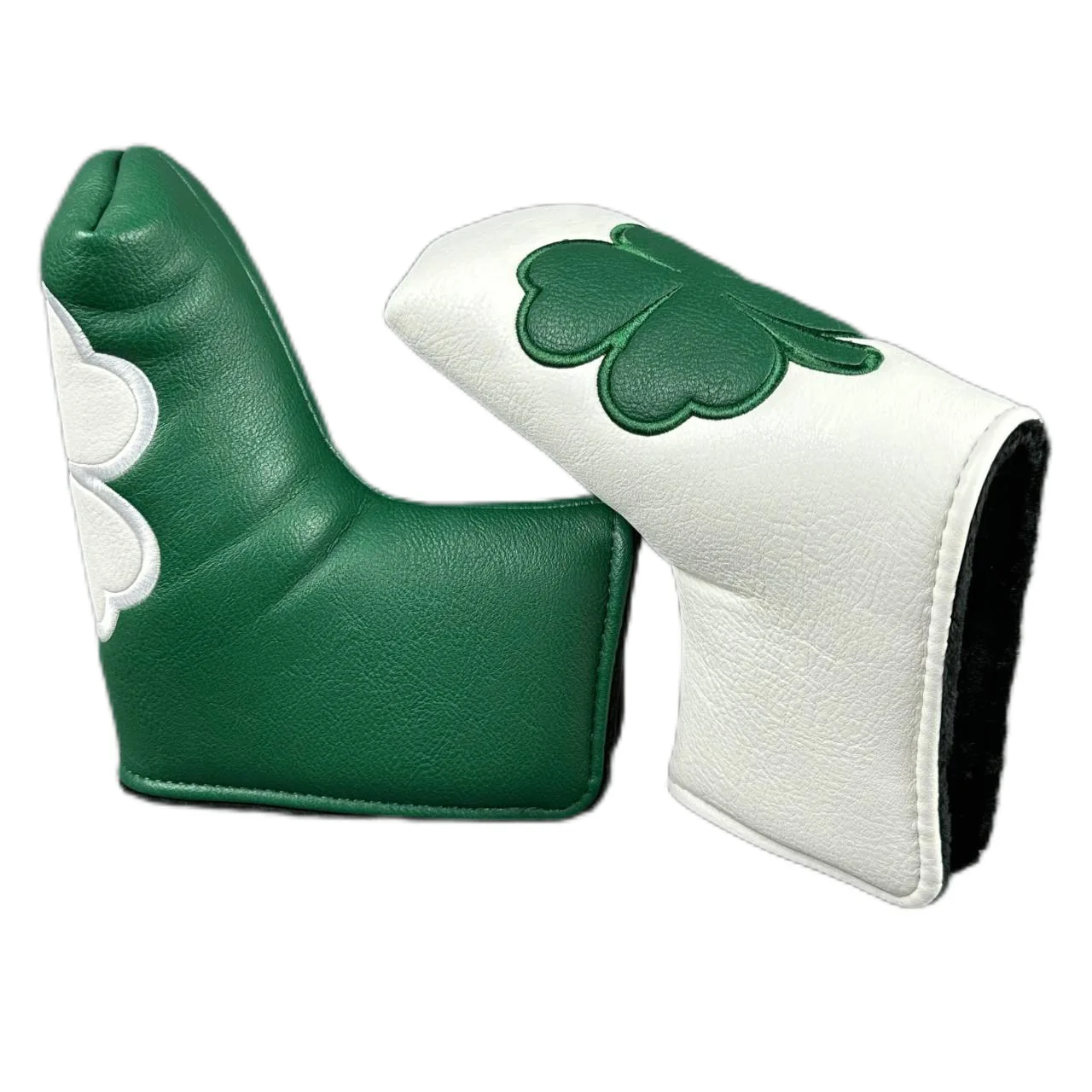 غطاء مضرب مربع مخطط من شامروك - غطاء رأس نادي الجولف بإغلاق مغناطيسي للرجال والنساء