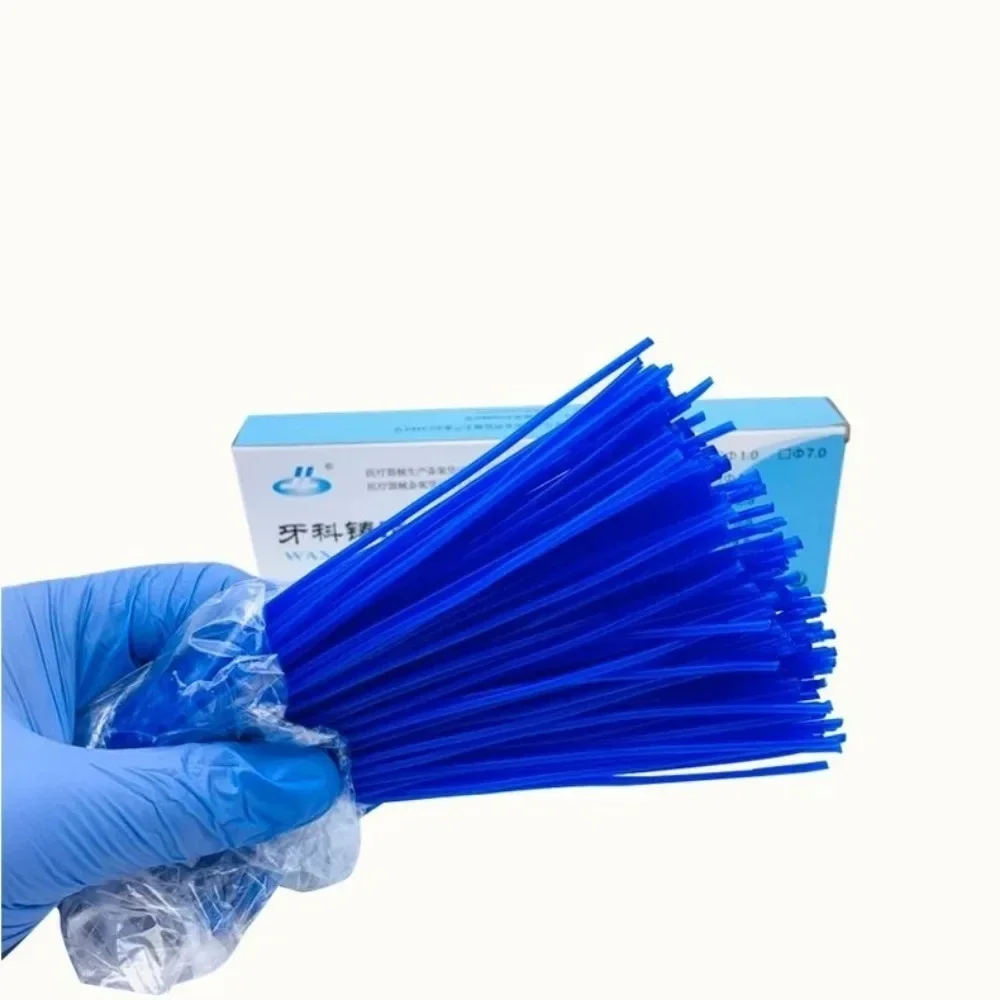 1 caixa de linha de cera dental vara laboratório dentário sprue vara linha de cera ferramenta dental para laboratório dental cera ortodôntica vários modelos