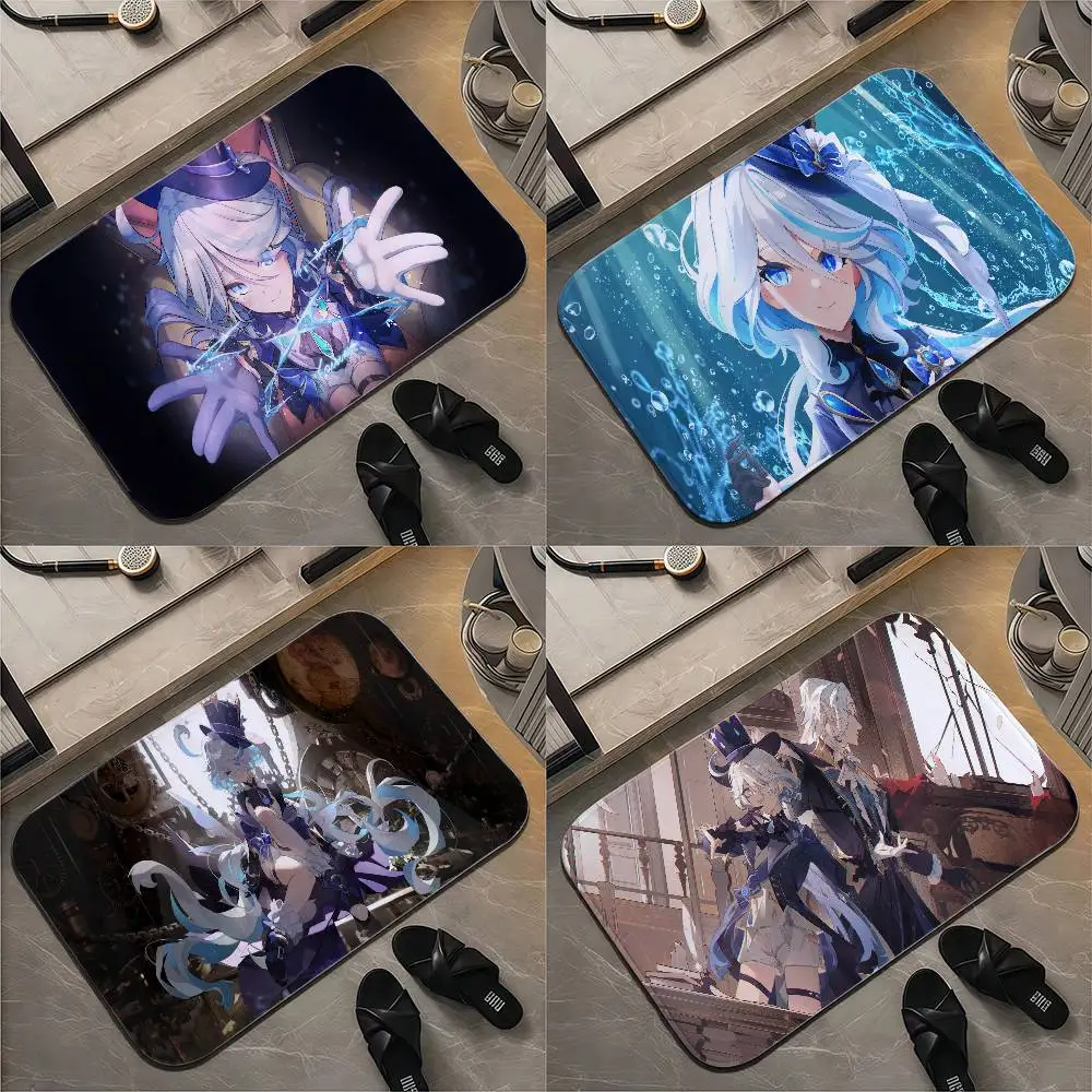 

Furina Neuvillette Xiao Wanderer Raiden Floor Mat Printed Large Carpets Room And Bedroom Carpets Bathroom Anti Slip Door MATS S