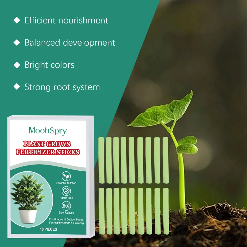 

18pcs Plant Growth Fertilizer Sticks Slow Release Nutrients Seaweed Gardening Plant Development Help