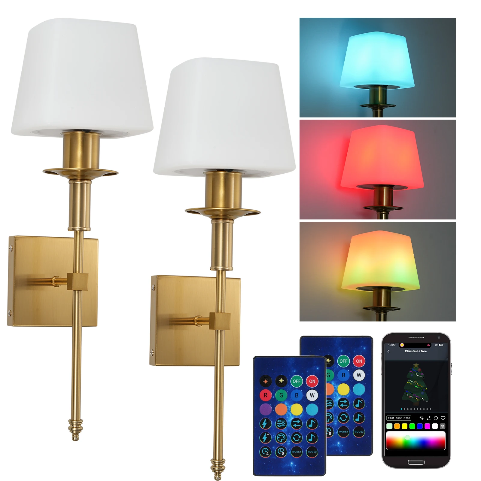 

Neoglint RGB внутренний настенный светильник с регулируемой яркостью, настенное бра для спальни, меняющая цвет, окружающая лампа для гостиной, лестницы, прихожей, приложений