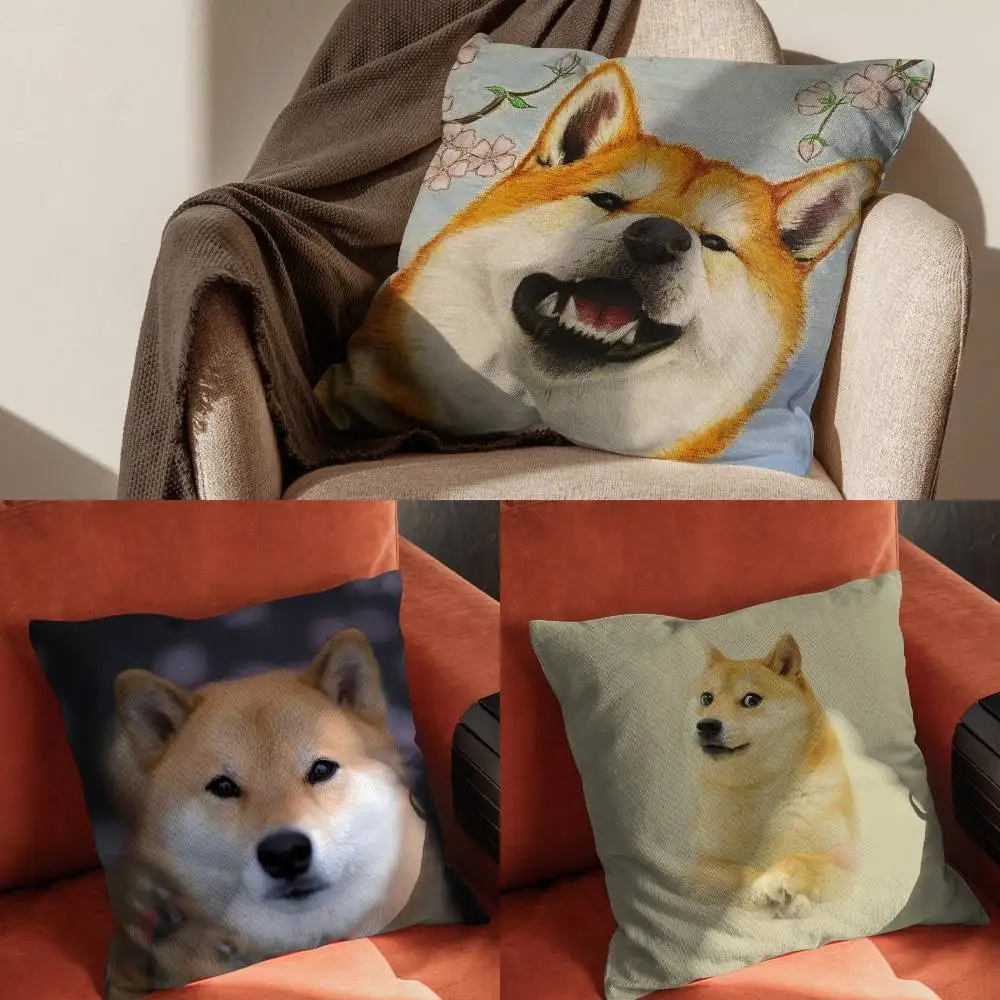 

Shiba Inu Pillow Case For Car Pillows 60x60 Cushions Luxury Double Sided Cover Home And Decoration Sofa 30x30