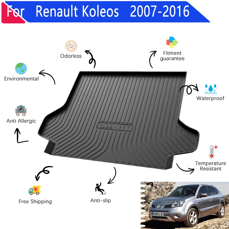 Car Trunk Mat for Renault Koleos 2008 Accessories 2007~2016 HY Samsung QM5 TPE Material Rear Cargo Tray Trunk Pads Accessories