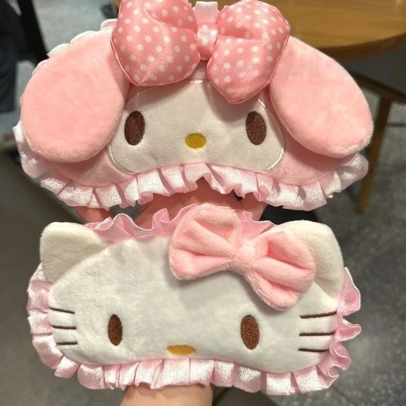 

Japanese Kawaii Girls Sleep Eye Mask Cute Sanrio Cartoon Hellokitty Eye Mask Anime Peripheral Plush My Melody Eye Pillow Gifts