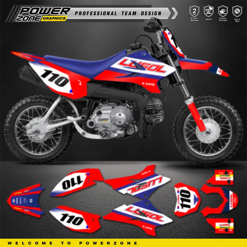 PowerZone Custom Team Graphics Decals For 3M Stickers Kit For YAMAHA TTR50 2006-2014 2015 2016 2017 2018 2019 2020 2021 03