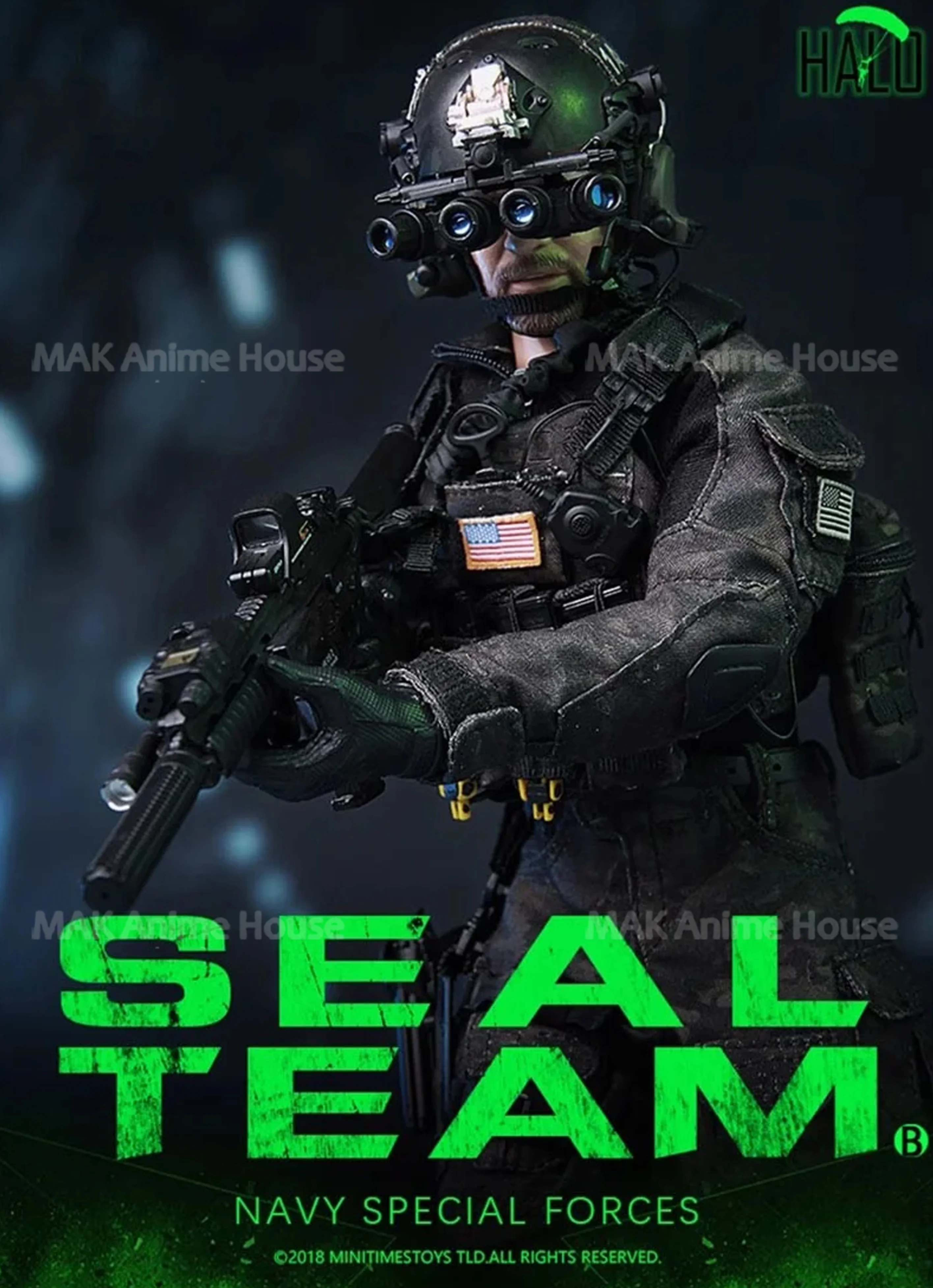 미니 타임즈 토이즈 M013 1/6 US SEAL 팀 해군 특수부대 헤일로 솔져 피규어 (강아지 포함 풀세트) 12인치 남성 액션 피규어