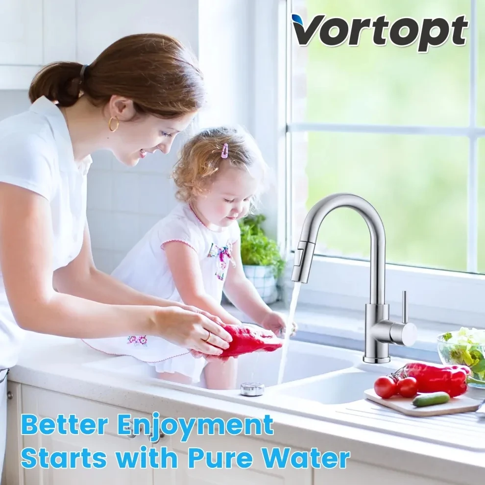 Vortopt ACF Replacement Filter Compatible with F8/F9 Countertop Water Filter 6-12 Months Lifetime Can Filter 99% Chlorine / Lead