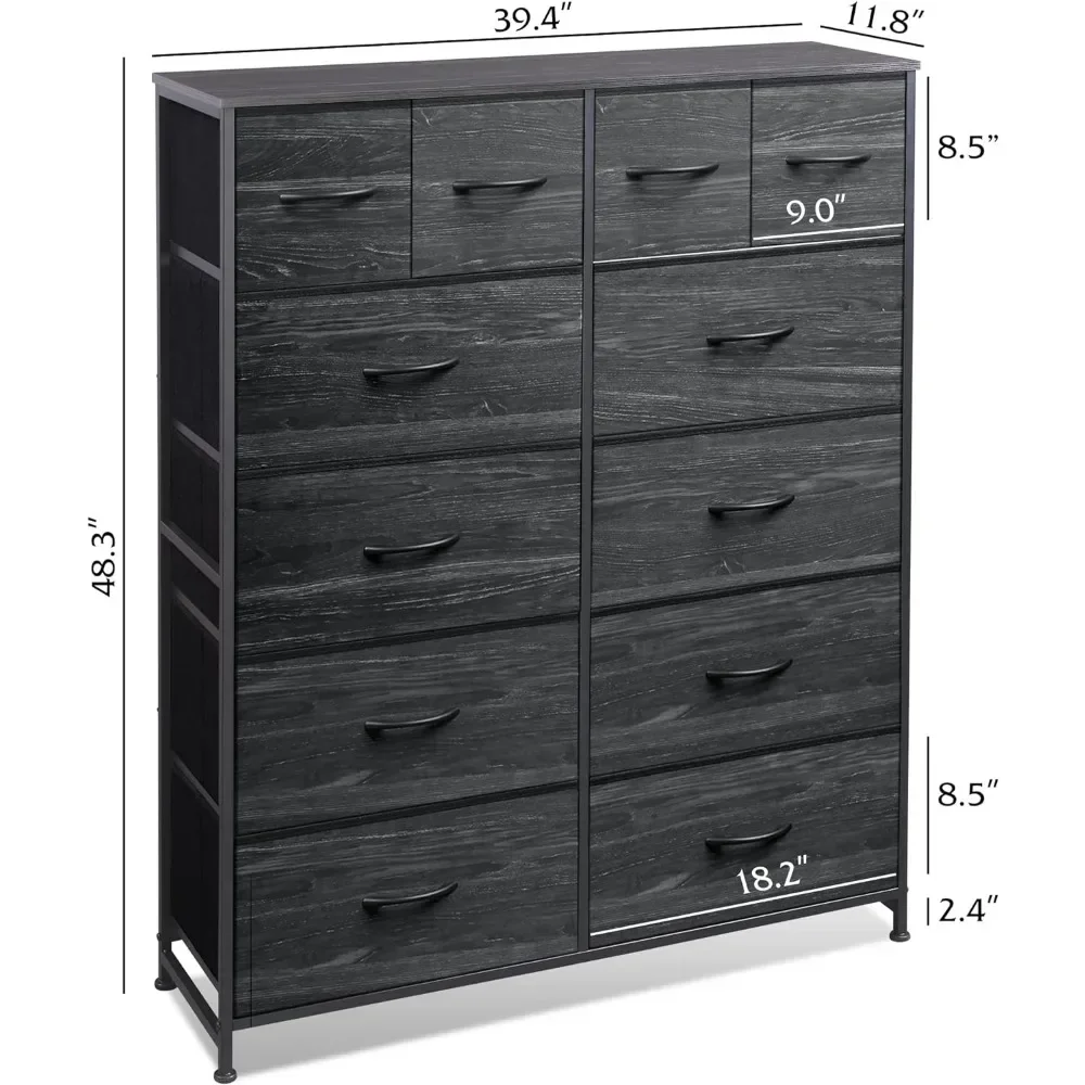 Vestidores de marco de acero para muebles de dormitorio, tocador de almacenamiento de tela con cajones de almacenamiento, tocador, escritorio, armario, mesa de maquillaje, parte superior de madera