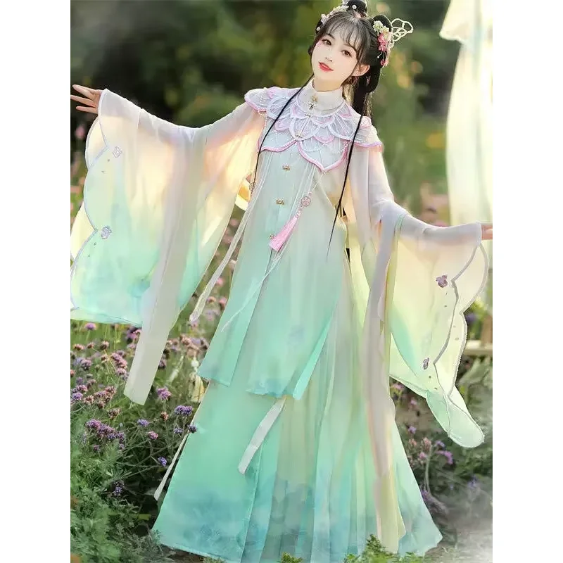 

Disfraz Hanfu estilo chino para mujer, traje элегантный Hada los hombros la dinastía Ming, новиedad otoño