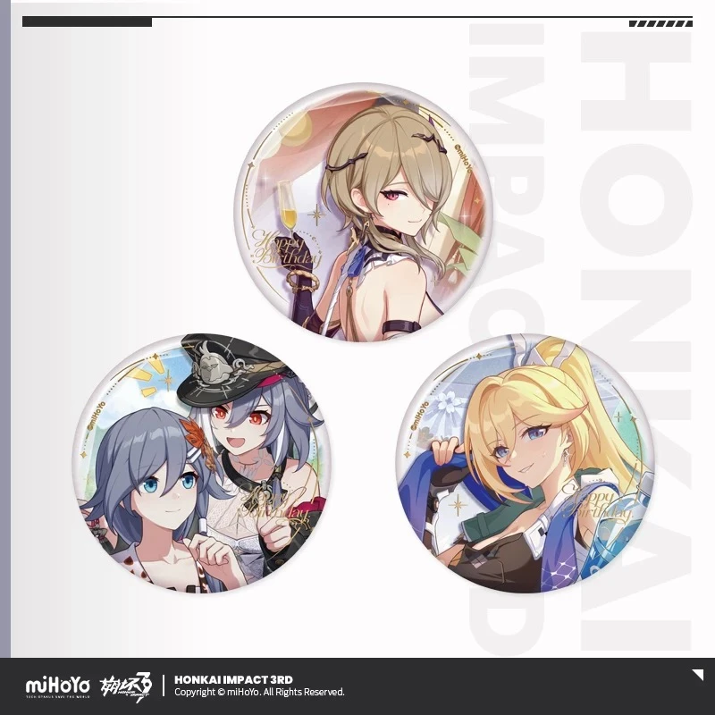 

Pre Sale miHoYo Official Genuine Honkai Impact 3 2026 Birthday Celebration Art Series FUHUA Rita Yolandale Badge Cosplay Anime