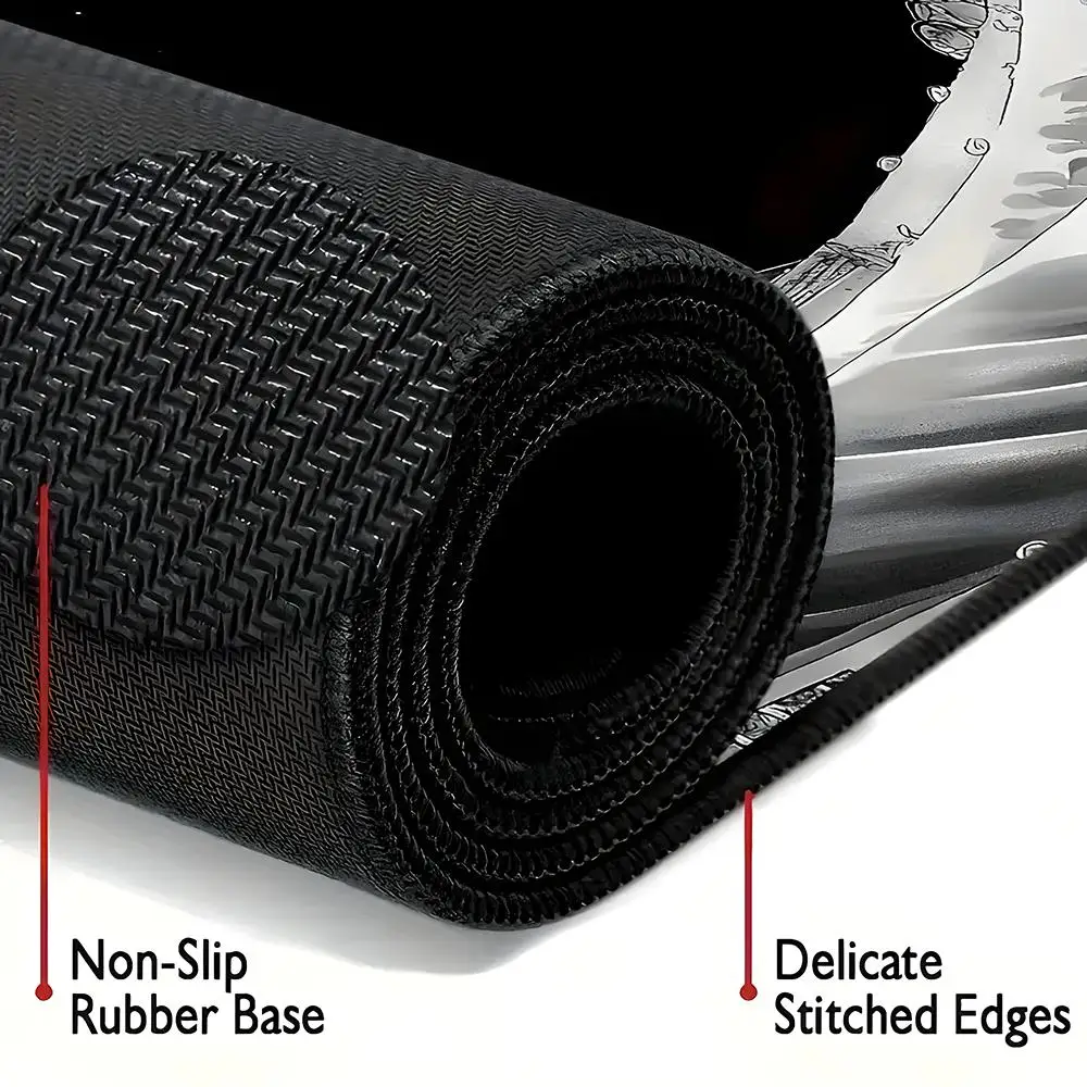 لوحة ماوس بنمط Sci-Fi Cyberpunk - قاعدة مطاطية غير قابلة للانزلاق، قابلة للغسل، مناسبة للعمل والألعاب والمساحات المكتبية