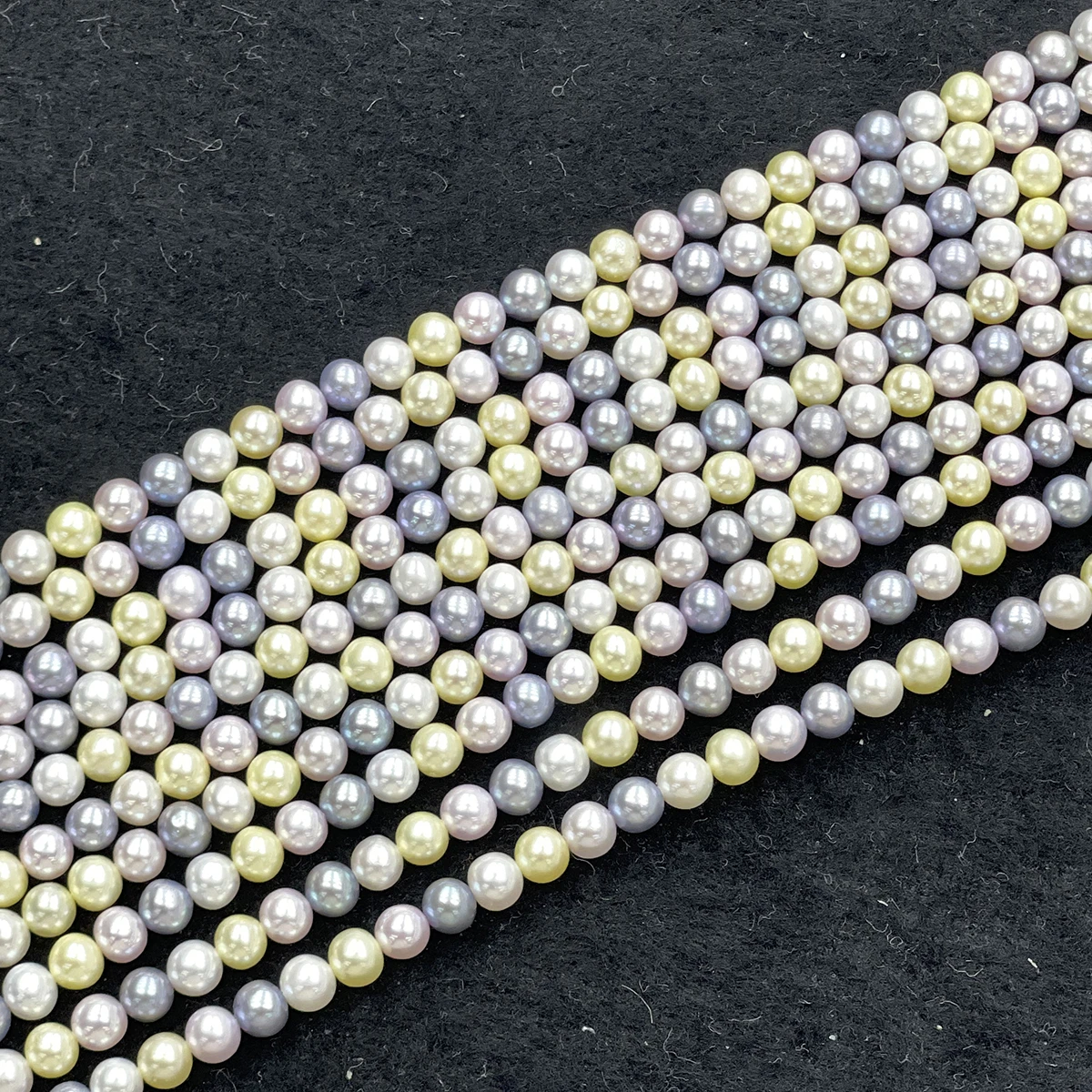 AAAA 4–5mm Macaron-Colored Natural Freshwater Pearls Near-round Semi-finished Beads for Jewelry Making DIY Necklaces Bracelets