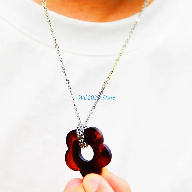 

G5GC Silicone Floral Pendant Accessory Mold Earring Charm Mould Jewelry Making Tool