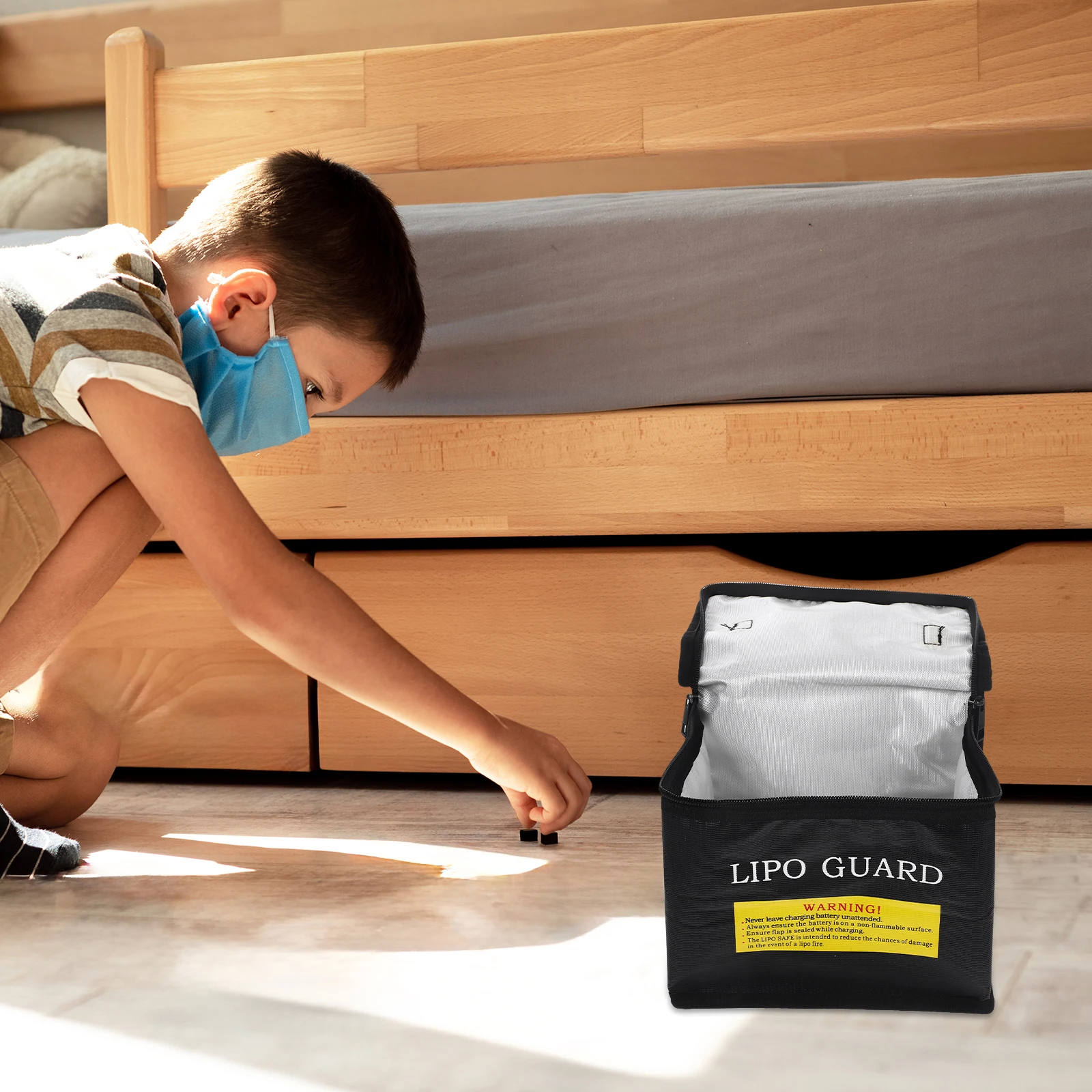 

1Pcs Comprehensive Safety Lithium Battery Bag Fireproof Storage Solution Durable Explosionproof