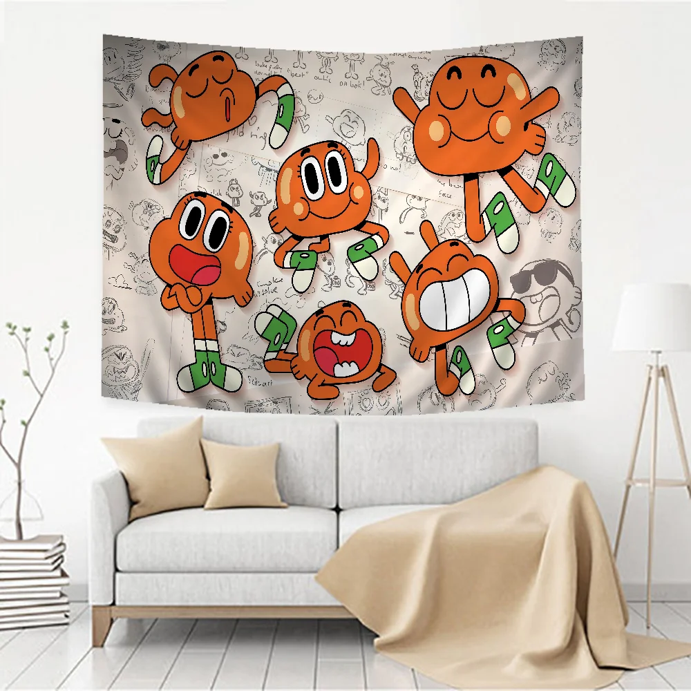 The Amazing World of G-Gumball Tapestry Anime Tapestry Wiszące Tarot Hippie Dywaniki ścienne Dorm Wiszące prześcieradła ścienne