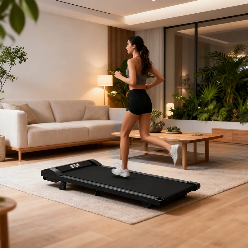 Fitness CE Smart Portable Walking Pad Home Hub Treadmill Incline 0.75-2.0HP Motor 1-6km/h Speed Small Home Use Electric