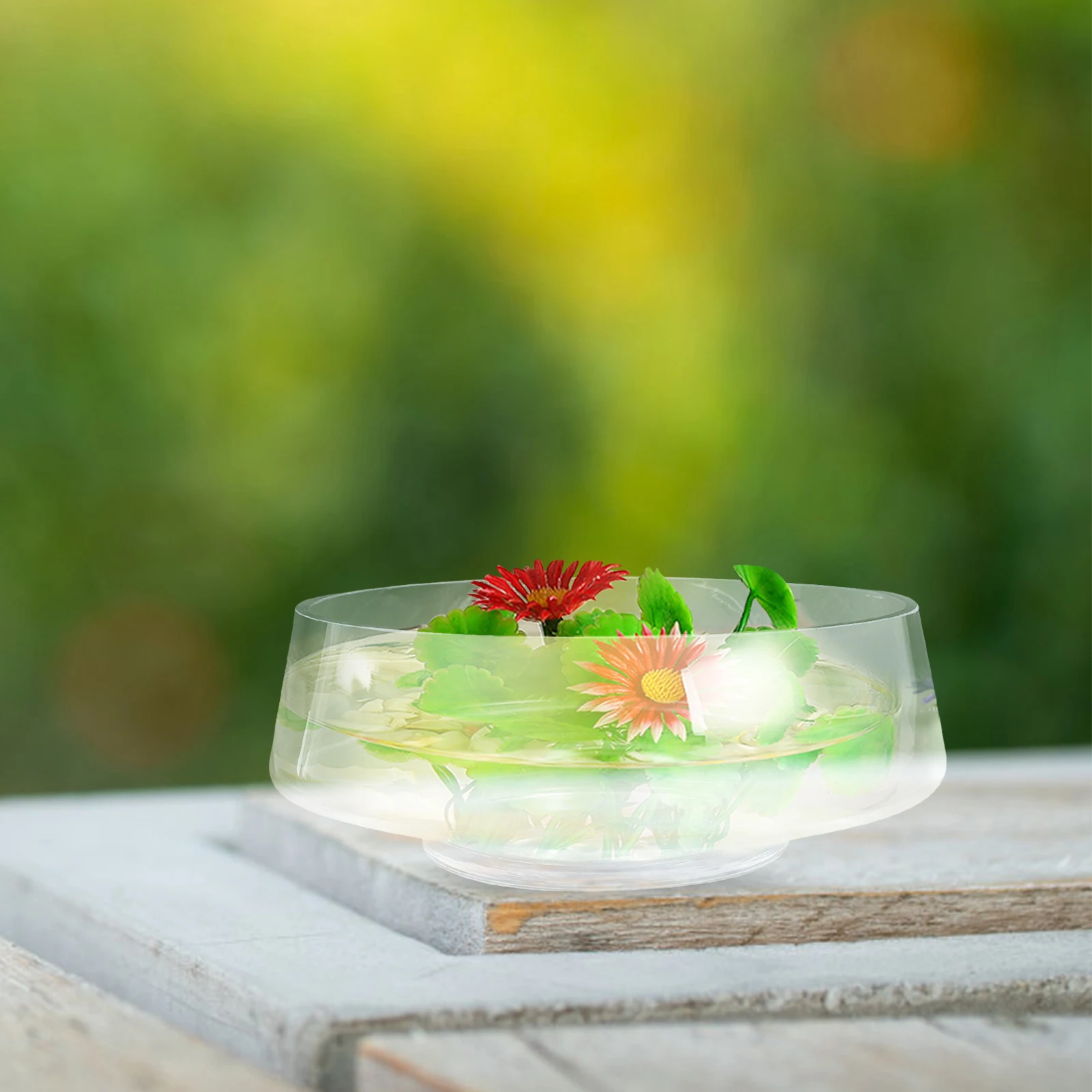 

Clear Glass Vase Decorative Fish Bowl Large Opening Design for Succulents Moss Hydroponics Elegant Home Wedding Party Decor