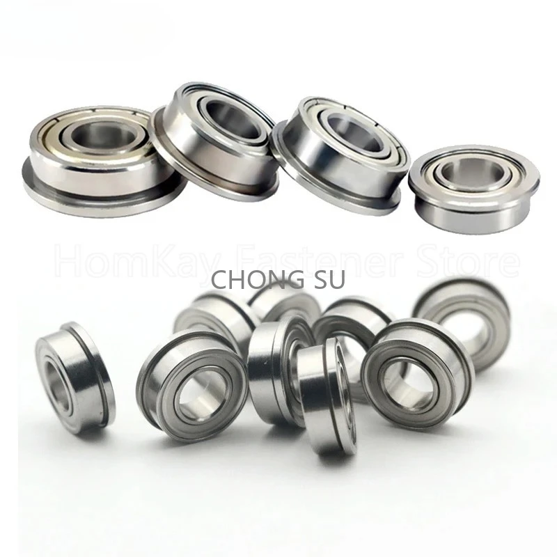 

4Pcs Flange Bearing ID 2 - 9mm OD 3 - 26mm Thick 2.3 - 8mm Deep Groove Ball Bearings FMR63 74 83 84 FMR148 F604 605 F699 ZZ