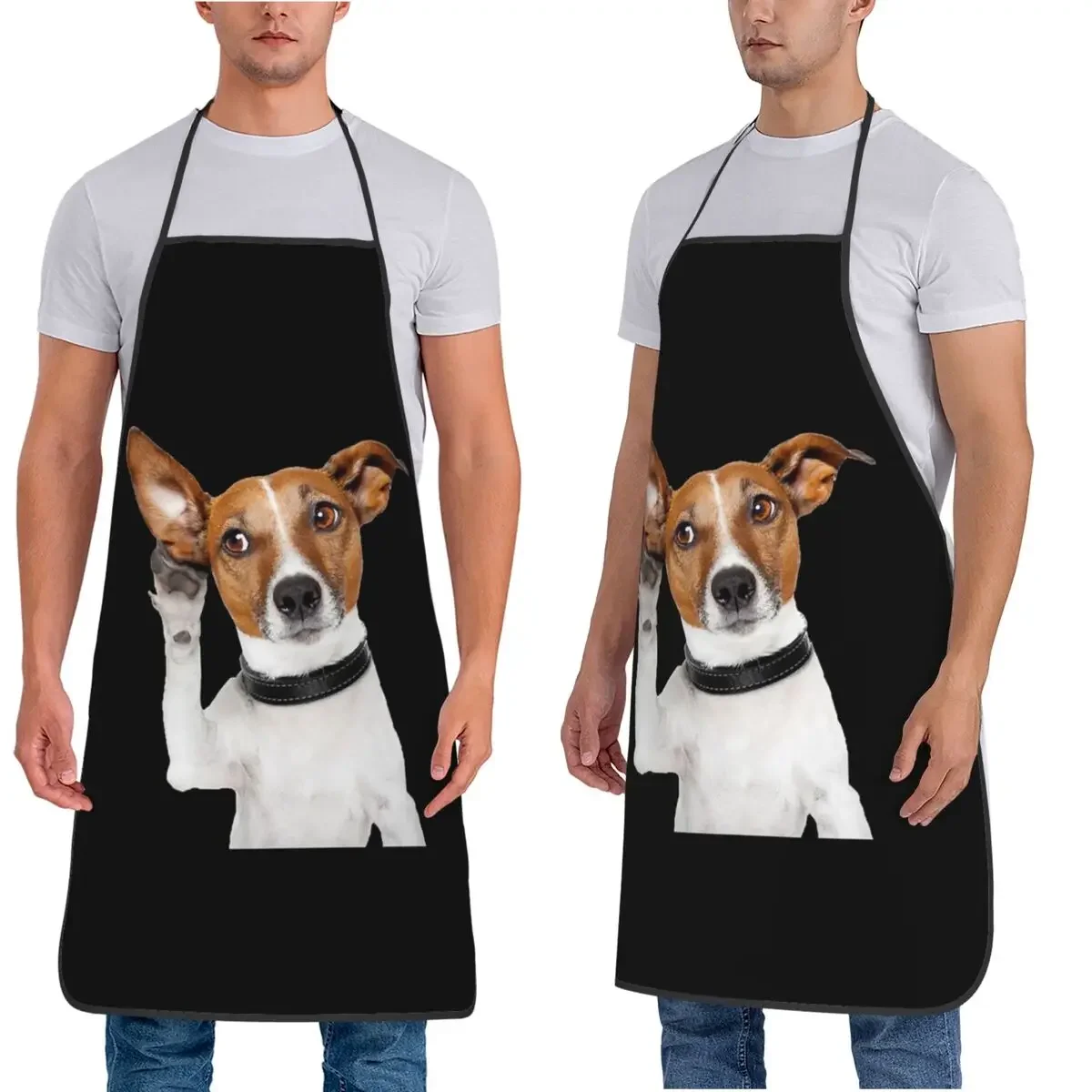 Jack Russell Terrier Fun Apron, Lightweight & Washable, Restaurant & Kitchen Work Protective Apron