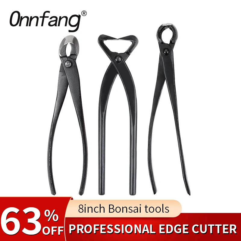 Onnfnag TOP Bonsai Cutter Nożyce z wklęsłą krawędzią Stalowy obcinacz do korzeni Przycinanie gałęzi drzew Bonsai Węzły Profissional Bonsai Tools
