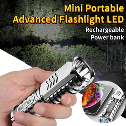 Q9 Multifunctional Flashlight Outdoor Portable Household Torch Small USB Rechargeab LED Mini Light Fishing/Camping/Hiking Lamp