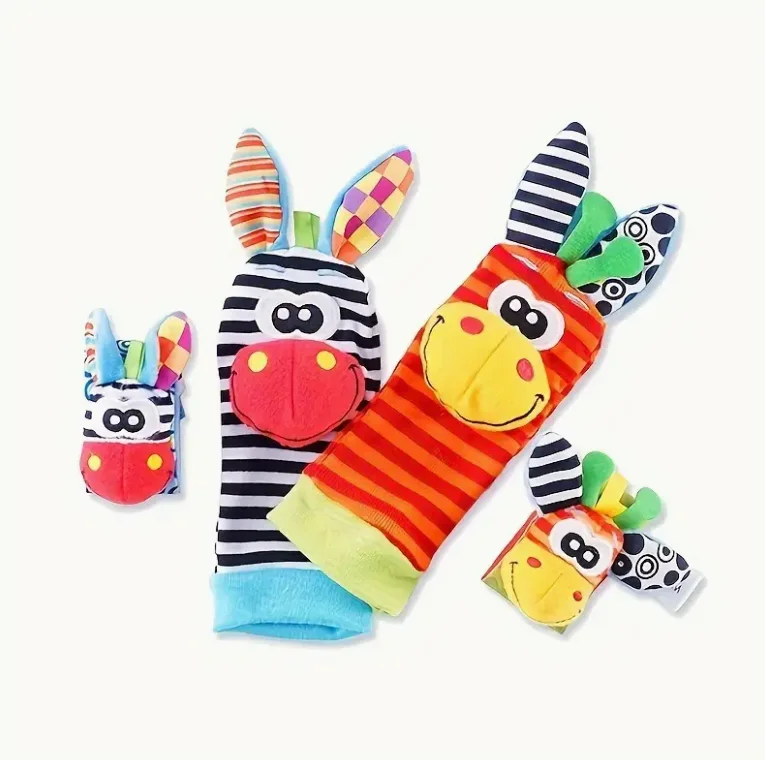 Baby Rattle 0-12 Months, Infant Rattle Socks Toys, Soft Newborn Sensory Toys,Infant Wrist Rattles for Babies Baby Gift