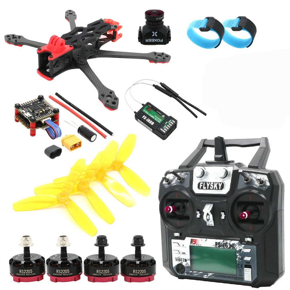 

Flysky i6X 5inch 225mm Carbon Fiber Frame F4 V3S Flight Control 4in1 45A ESC 2205 2300KV Motor For APEX FPV RC Racing Drone