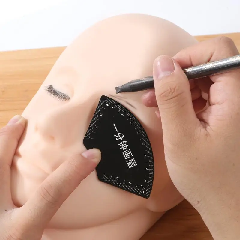 Roestvrij staal snelle tekening wenkbrauwontwerpliniaal Microblading Mapping Tool Shaping Permanente make-up Tekening Gids Liniaal Tattoo