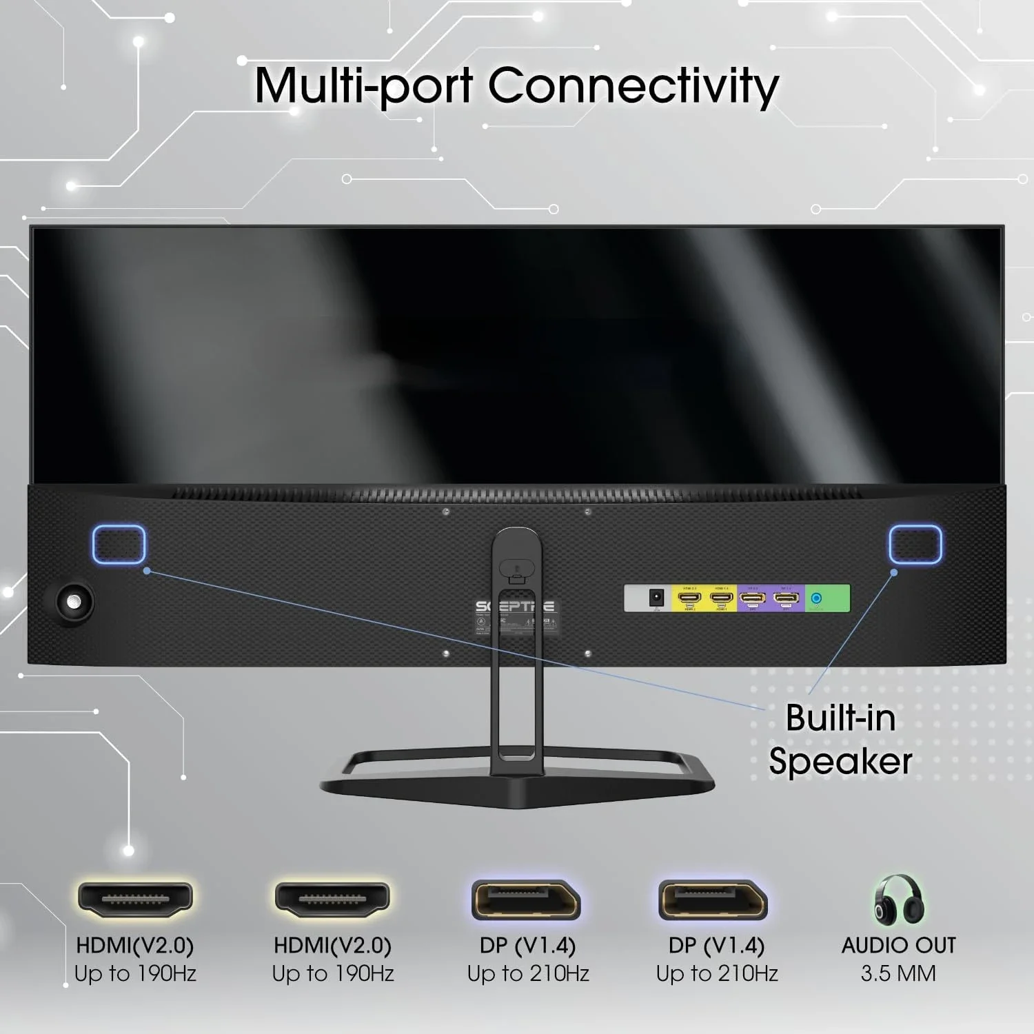 Gebogener 30-Zoll-Gaming-Monitor mit 2560x1080 ultra breitem/schlankem Displayport bis zu 200Hz eingebauten Lautsprechern