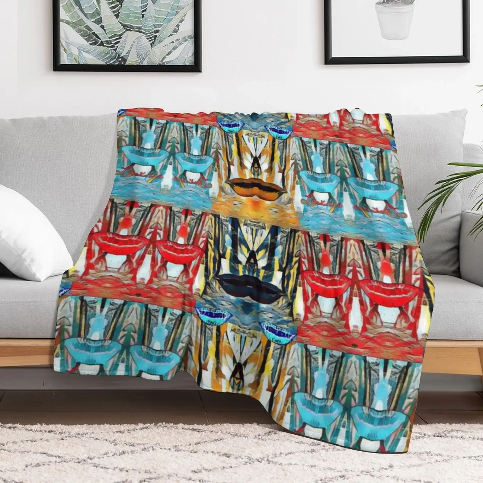 New Ma-lips Throw Blanket Weighted Flannel Fabric Blankets