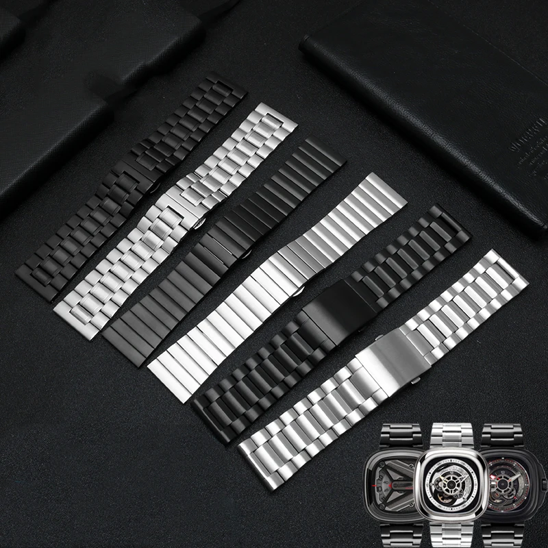 26mm 28mm 30mm 32mm High qualityStainless Steel Strap for DIESEL Seven on Friday Wacthband fit big dial watch Men\'s watchband