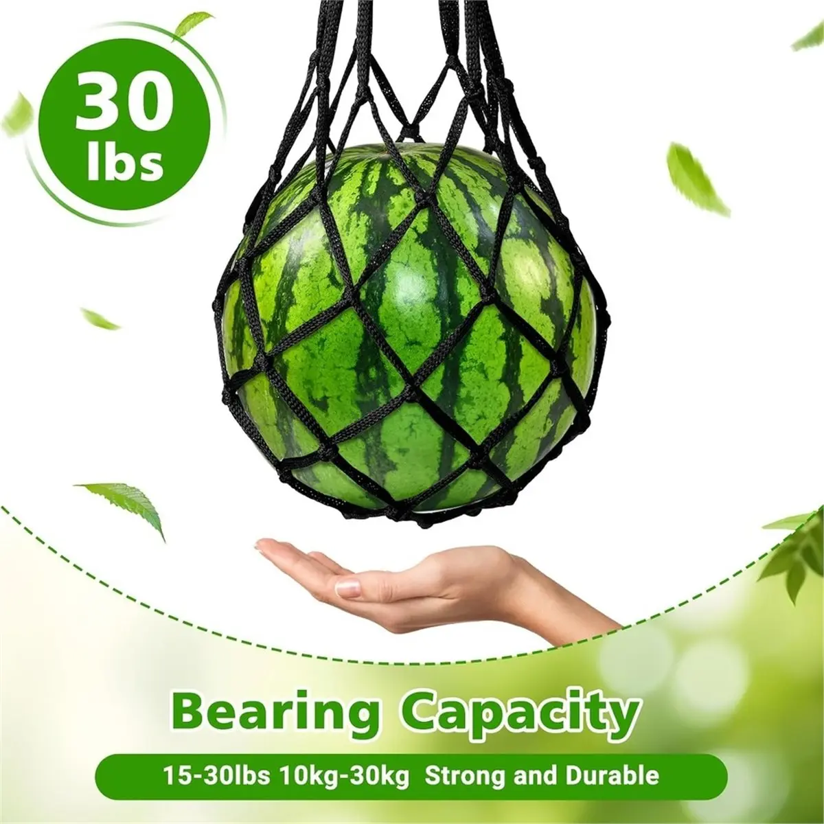 2026 New Tool 12 Pack Melon Hammock Watermelon Nets with S Hanging Hooks, Melon Cradle for Garden to Prevent Falling,for Growing