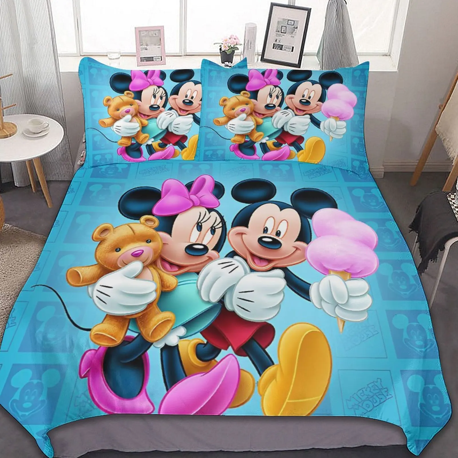 

Disney Mickey Minnie Mouse Bedding Set Quilt Duvet Cover Comforter Pillow Case Bedclothes Children Kid Boy Bed Bedroom Sets