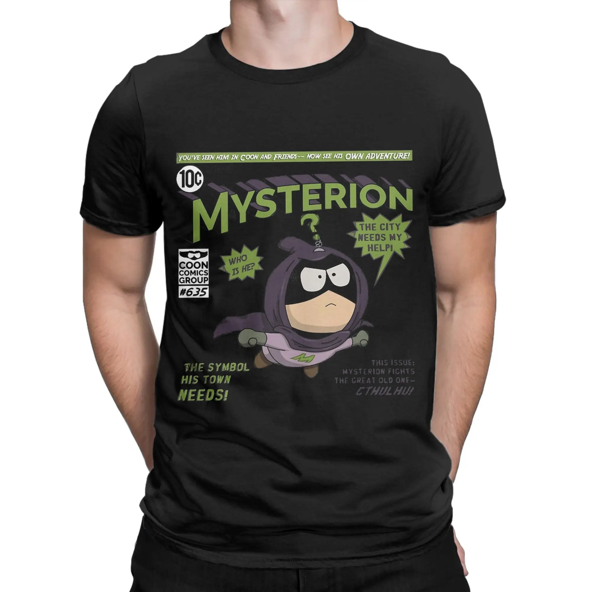 Leisure Souths Parks   T-Shirts Men Round Neck 100% Cotton T Shirts Mysterion Short Sleeve Tee Shirt Plus Size Clothes