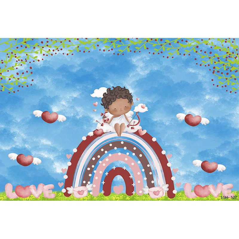 SHUOZHIKE Romantic Decoration Colorful Balloon Arch Bears Background Newborn Baby Birthday Lights Photography Backdrops DH-108